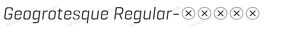 Geogrotesque Regular字体转换